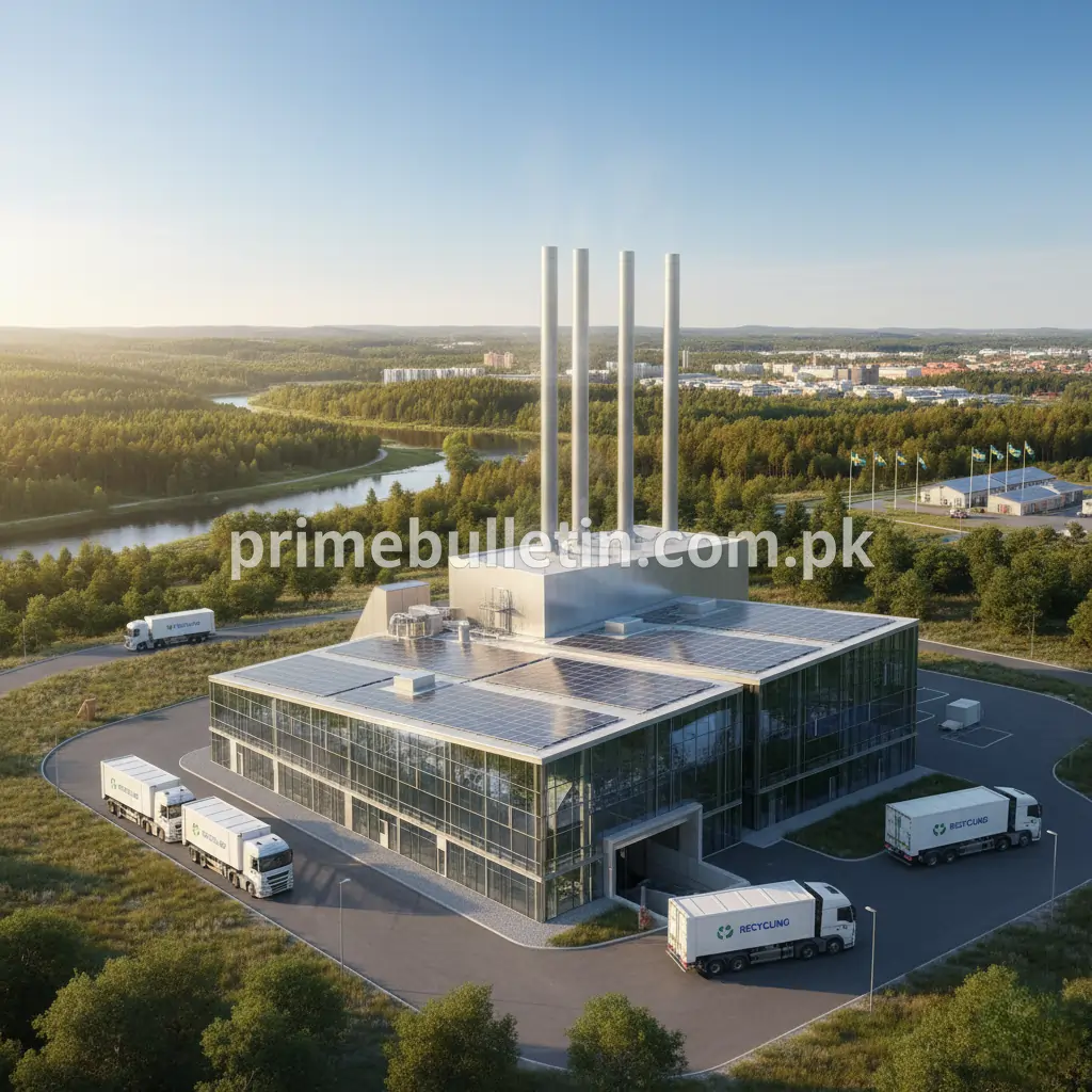 Sweden waste-to-energy plant turning trash into electricity and wealth — clean recycling system with sustainable green technology