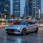 Hyundai Elantra 2026 new shape — futuristic sedan with digital interior and sporty design, expected launch and price in Pakistan, UAE, and Saudi Arabia