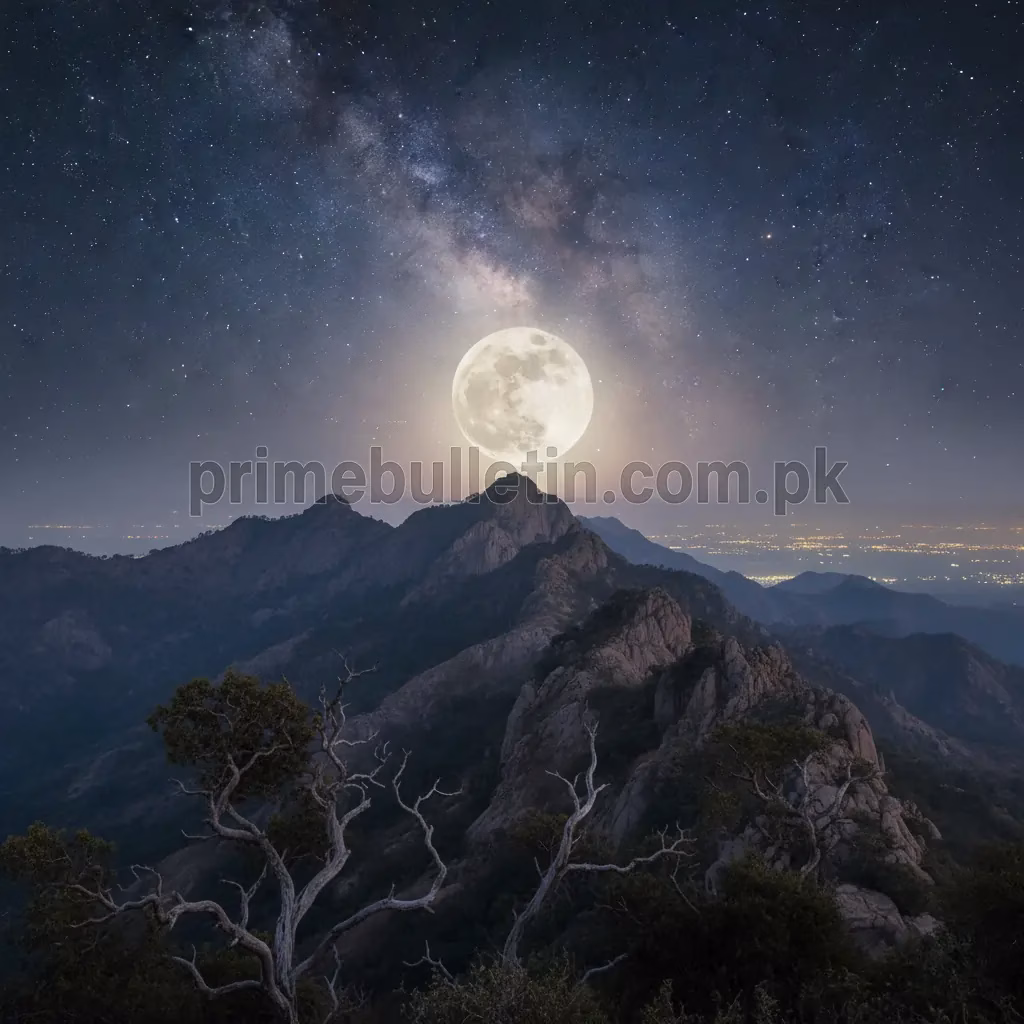 Bright Supermoon over Islamabad night sky November 2025