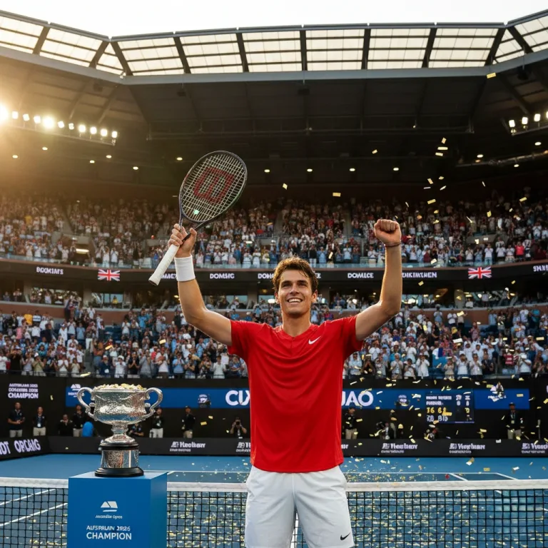 Jannik Sinner celebrating Australian Open 2026 win