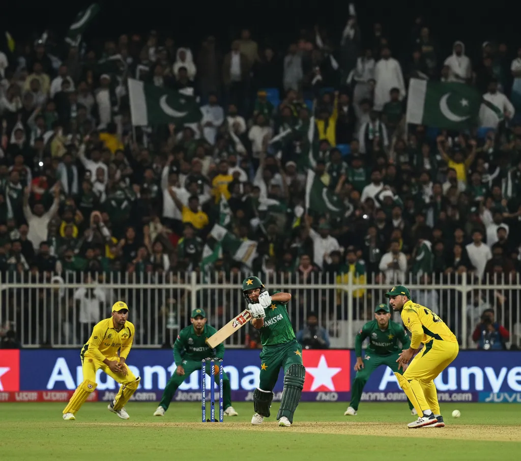 Pak vs Aus 2nd T20 cricket match action at Gaddafi Stadium Lahore between Pakistan and Australia
