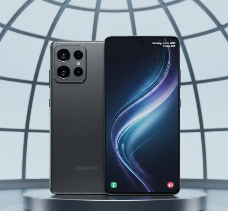 Samsung Galaxy S26 Ultra flagship smartphone with advanced display and camera design