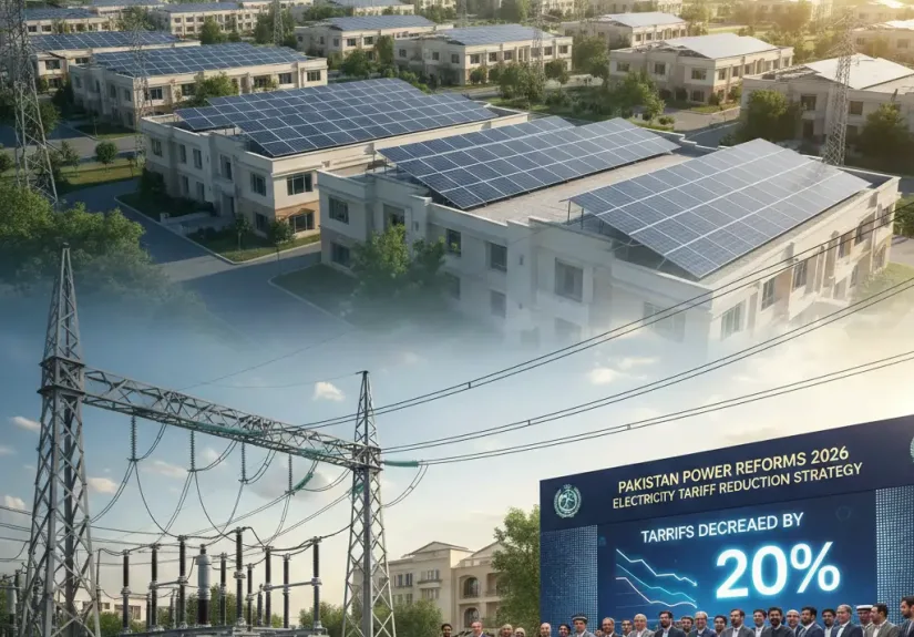 Pakistan power minister announcing debt restructuring plan amid solar energy growth