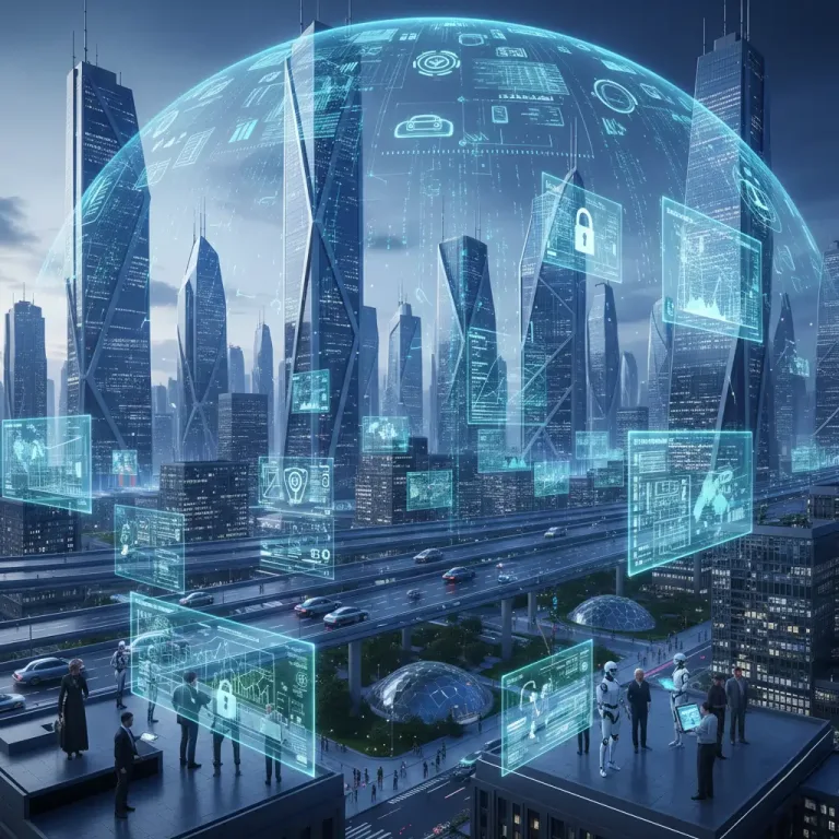 Technology trends 2026 showing AI, automation, cybersecurity, and smart digital innovation